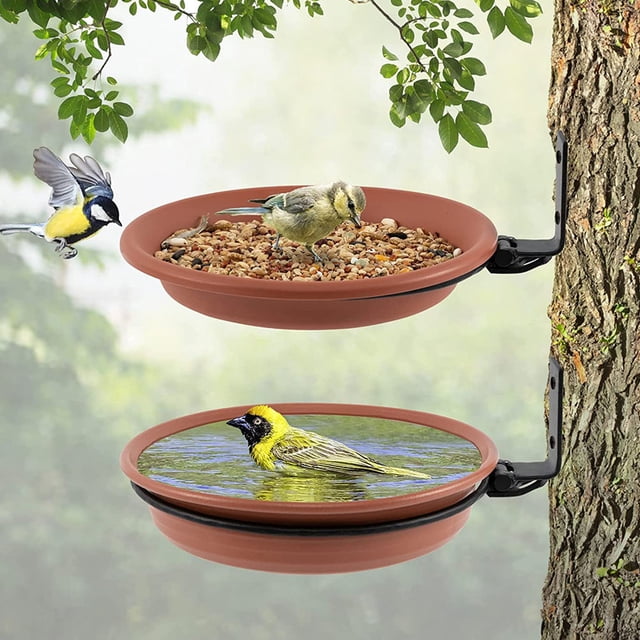 BRIGHTFUFU 1Jgo Comedero Para Pájaros De Plástico Resistente Para Exterior Con Multifunción Y Color Múltiple