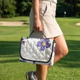 thumbnail image 2 of SEANATIVE Golf Cart Seat Covers with 4 Front Pockets, Fits for EZGO, Yamaha, Club Car, 2 Person Seats Golf Cart Accessories, Washable, 51.2 x 30.3 Inches, Butterfly Flower Violet Cream White, 2 of 7