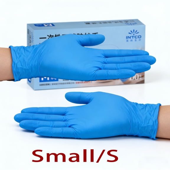 Nitrile Blue Gloves (S) 100 gloves - Disposable, Blue, Powder and Latex Free Gloves
