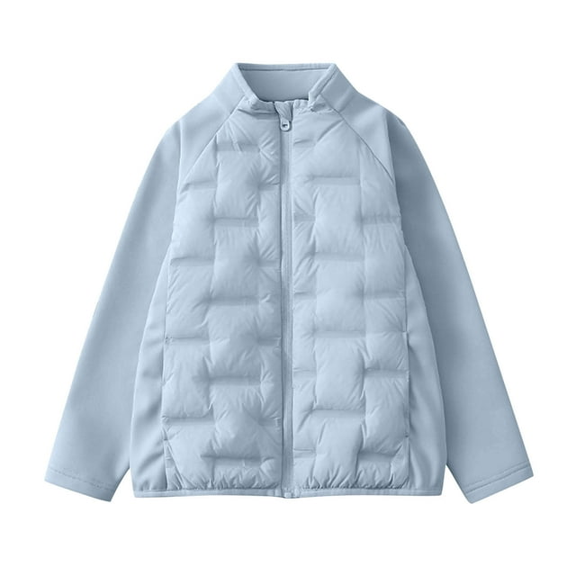Kids Jackets Boys Lightweight Down Solid Warm Inside Outside