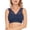 Blue, variant on Women's Plus Size Padded Sports Bras Seamless Sexy Deep V Neck Lace Bralettes Tank Tops for Fitness Yoga Gym
