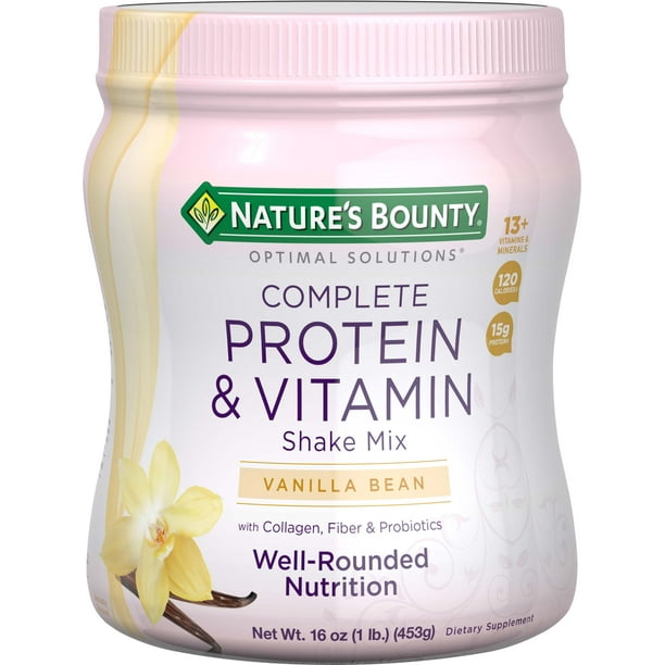 Nature's Bounty Optimal Solutions Protein Powder With Collagen, Vanilla
