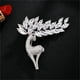 thumbnail image 1 of Fiudx Broche de Circonita, Ciruela Pasa Piedra Preciosa Incrustada a Mano, Broche de Cobre Bañado En Oro, Accesorio de Moda, Regalo de Boda, Brillo Duradero, Tamaño de 45 Mm, 1 of 2
