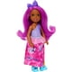 thumbnail image 1 of Barbie Royal Chelsea Small Doll with Pink Hair Wearing Removable Skirt, Shoes & Purple Bow Headband, 1 of 5