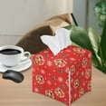thumbnail image 2 of ZUXONGSY Christmas Deer Square Tissue Box Covers 2 PCS PU Leather Tissue Cube Box Cover Stylish Tissue Box Cover Foldable Facial Paper Organizer Christmas Gifts to Friends Family, 2 of 7