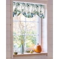 thumbnail image 2 of Tie Up Valance Curtain for Kitchen,Thanksgiving Green Blue Pumpkin Rod Pocket Short Curtains Adjustable Tie-Up Shade Valances,Eucalyptus Leaves Window Treatment for Bathroom Living Room Bedroom, 2 of 8