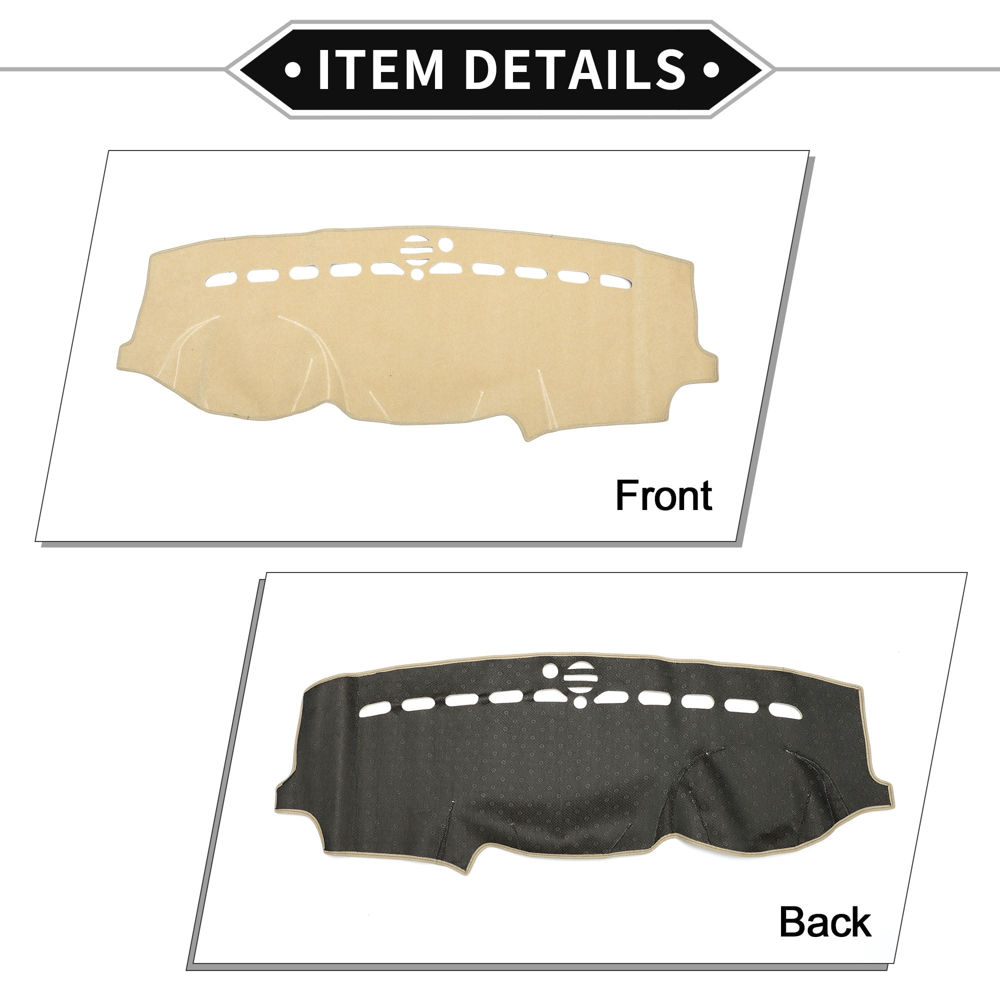 Unique Bargains Dash Cover for Jeep Grand Cherokee 2011-2021 Non-Slip Cover Pad Yellow
