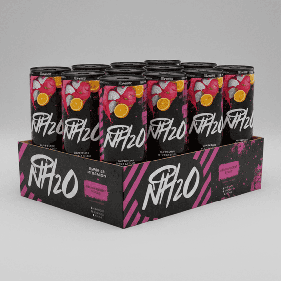 NH2O Dragonberry Punch Hydration, Superior Hydration, 0 Sugar, 0 Caffeine, 0 Alcohol, 6 Pack, 12 fl oz