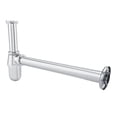 thumbnail image 2 of Siphon de lavabo rond en alliage de zinc chromé pour salle de bain et cuisine, 2 of 4