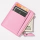 thumbnail image 1 of Monedero de cuero retro para mujer con cremallera Patrón de litchi Tarjetero para hombre (rosa), 1 of 7