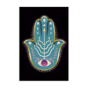 Stupell Eclectic Spiritual Folk Hamsa Canvas, 16x24