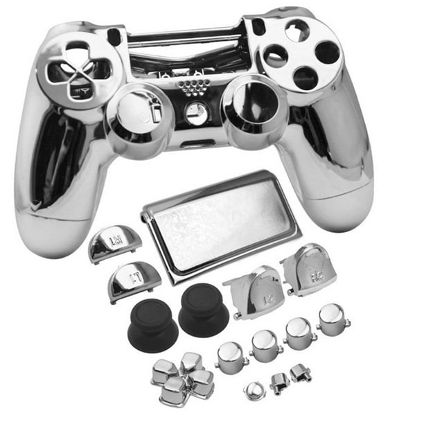 For PS4 Slim Controller Chrome Full Housing Shell Cover Case With Button - Walmart.com