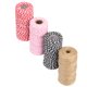 thumbnail image 2 of Cuerda trenzada de algodón para envolver Bling Bling 4 Uds 100m Color natural blanco y negro rojo y blanco rosa y blanco, 2 of 12