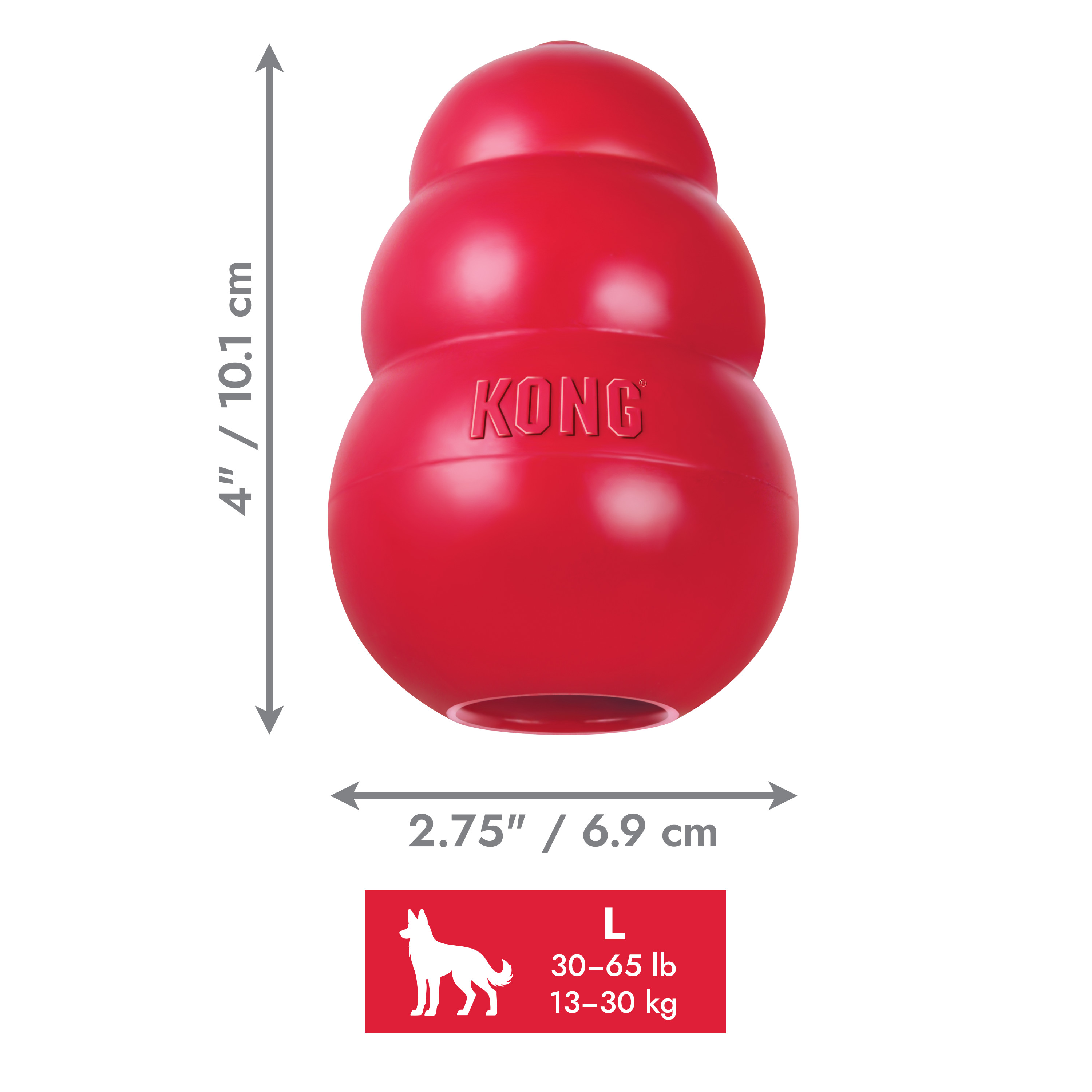 KONG Classic Dog Toy, Large, Red photo 5