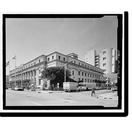 Historic Print, U.S. Post Office & Courthouse, 300 Northeast First Avenue, Miami, Dade County, FL - 5, 16" x 20"