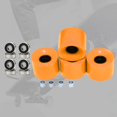 thumbnail image 4 of de 4 ruedas de patineta PU de 60 mm 78A con cojinetes y espaciadores de material acero alto para tablero de crucero, longboard, de reconstrucción Cubierta negra naranja DYNWAVEMX ruedas de patineta, 4 of 8