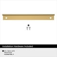 thumbnail image 4 of Amerock Streamline II 6 inch (152mm) Length Champagne Bronze Cabinet Finger Edge Pull, 10 Pack, 4 of 4