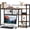 Rustic Brown, variant on Desk Shelf, 38.6" Desktop Organizer Shelf, Desk Hutch for Computer Monitor, 4 Tier Desk Display Rack with Pegboard Hooks Set, Wood Desktop Bookshelf for Home Office Dorm