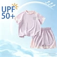 thumbnail image 2 of Gyujnb Kids Athletic 2 Piece Set Breathable Mesh Short Sleeve T-Shirt and Shorts Summer Activewear Outfit,7-8 Years, 2 of 4