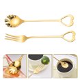 thumbnail image 3 of 1 Set Restaurant Fork and Spoon Set Stainless Steel Flatware Set Spoons and Fruit Fork, 3 of 7