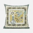 thumbnail image 2 of Love Your Vase Peacock Throw Pillow in Dark Beige White Black 18x18, 2 of 9