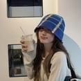 thumbnail image 2 of CoCopeanut Bucket Hats Women Panamas Winter Thicken Knitting Warm Basin Caps Korean Style Students All-match Folding Womens Stylish Retro, 2 of 6