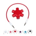 thumbnail image 4 of Mix Colors 3.5mm Snowflake Shape 5 Way Stereo Audio Splitter Jack Earphone Headphone Adapter, 4 of 10