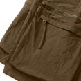 thumbnail image 5 of MIUOWANP Men's Hiking Cargo Shorts with Multi Zipper Pockets Solid Color Adjustable Buckle Elastic Waist Casual Half Shorts Pants Size XXL(12)Coffee, 5 of 5