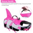thumbnail image 3 of Dog Life Jacket Ripstop Pet Floatation Vest Saver Swimsuit Preserver for Water Safety at The Pool, Beach, Boating (M, Shark Pink), 3 of 6