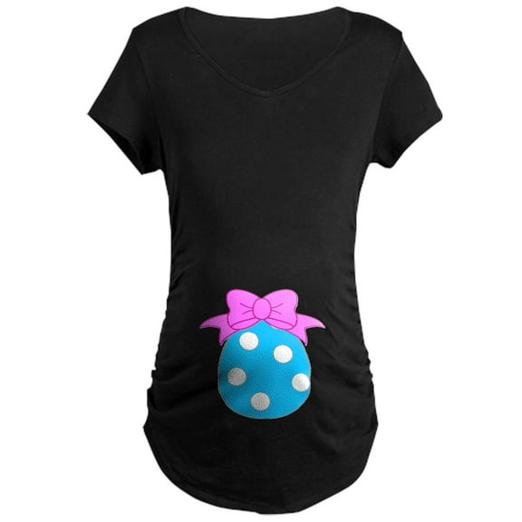 CafePress - Easter Egg Baby Maternity T Shirt - Maternity Dark T-Shirt