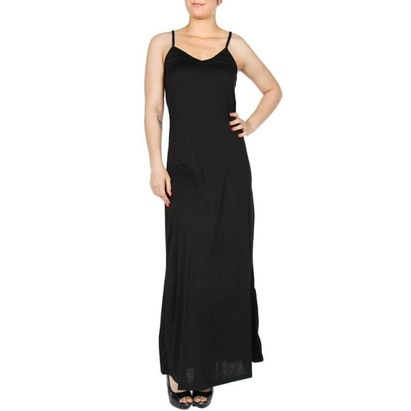 Icon Apparel Women's Cutout Strappy Back Sleeveless Maxi Dress-Black / L