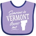 thumbnail image 3 of Inktastic Someone in Vermont Loves Me Boys or Girls Baby Bib, 3 of 4
