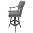 thumbnail image 3 of Casa Solid Wood Extra Tall 34" Bar Stool - Mojave Gray Fabric - Light Grey, 3 of 3