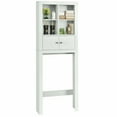 thumbnail image 1 of Costway Over the Toilet Storage Rack Bathroom Space Saver w/ Adjustable Shelf & Cabinet, 1 of 10