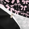 thumbnail image 4 of Meiyoeat Chic Bow Print Bedding, Minimalist Silhouette Pattern Duvet Cover Full, Pink Black,3pcs,No Comforter,Black Reversible, 4 of 6