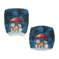 thumbnail image 6 of ZUXONGSY Christmas Snowman Desk Chair Cover 2 Pcs Polyester Rolling Chair Cover Exquisite Chair Protector Easy to Install Backrest Slipcovers Suitable for Most Office Chairs, 6 of 7