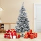 thumbnail image 4 of PTOOTP Árbol de Navidad artificial con hojas flocadas, árbol de Navidad realista, árbol de Navidad falso para fiestas, decoración del hogar., 4 of 7