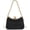 B-black, variant on Rhinestone Evening Clutch Purse, Sparkling Bag with Chain | PU fabric, button closure, zipper pocket and detachable chain support clutch, handbag or carry for events