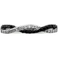 thumbnail image 5 of Sterling Silver Ss Rh Plated White Night Black & Diamond Ring (Size 8) Made In India qr5433-8, 5 of 6