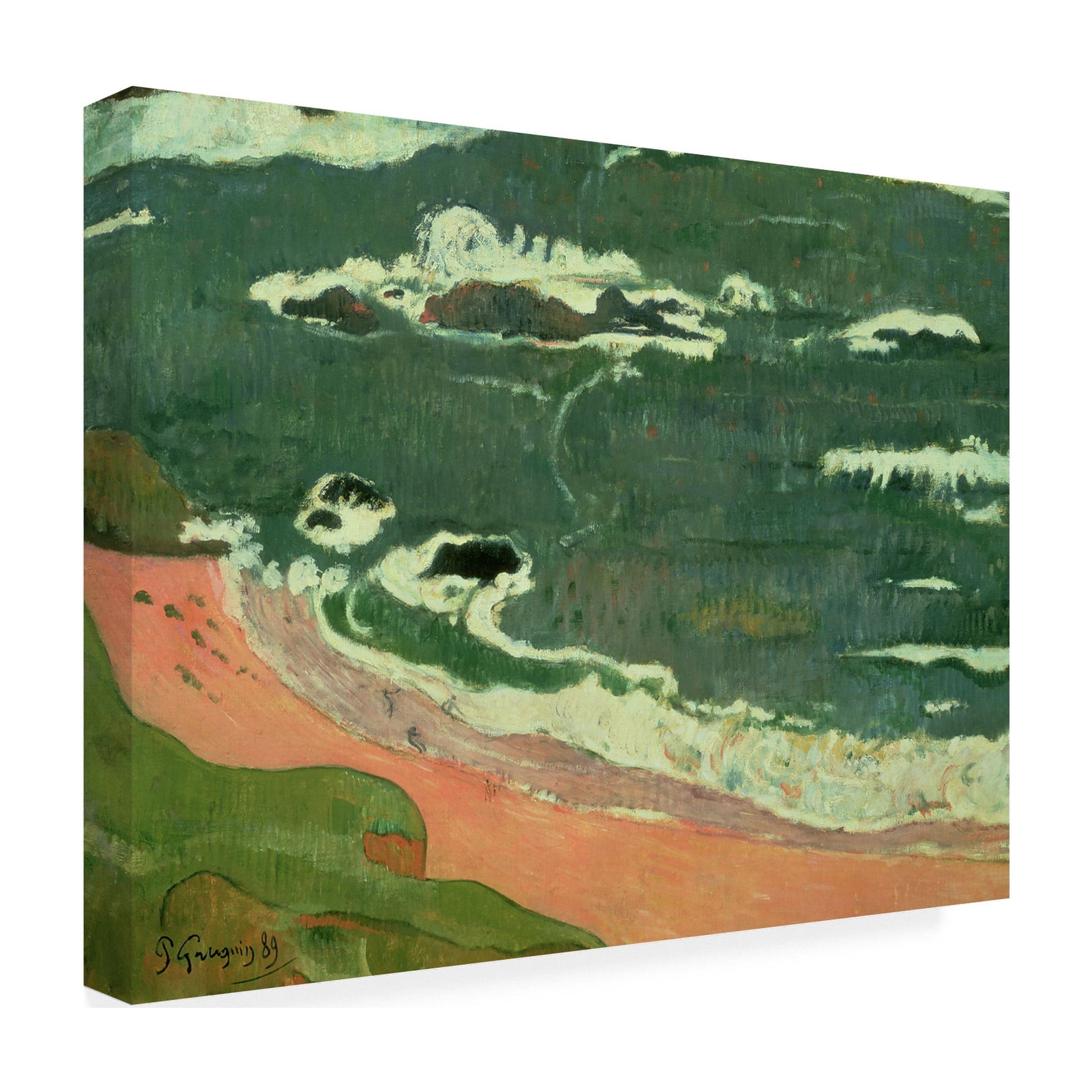 Trademark Art "Beach at Le Pouldu 1889" Canvas Art by Paul Gaugin