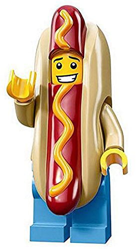 LEGO New Hot Dog Bun with Red Hot Dog Minifigure Kitchen Food Beach Park Vendor 