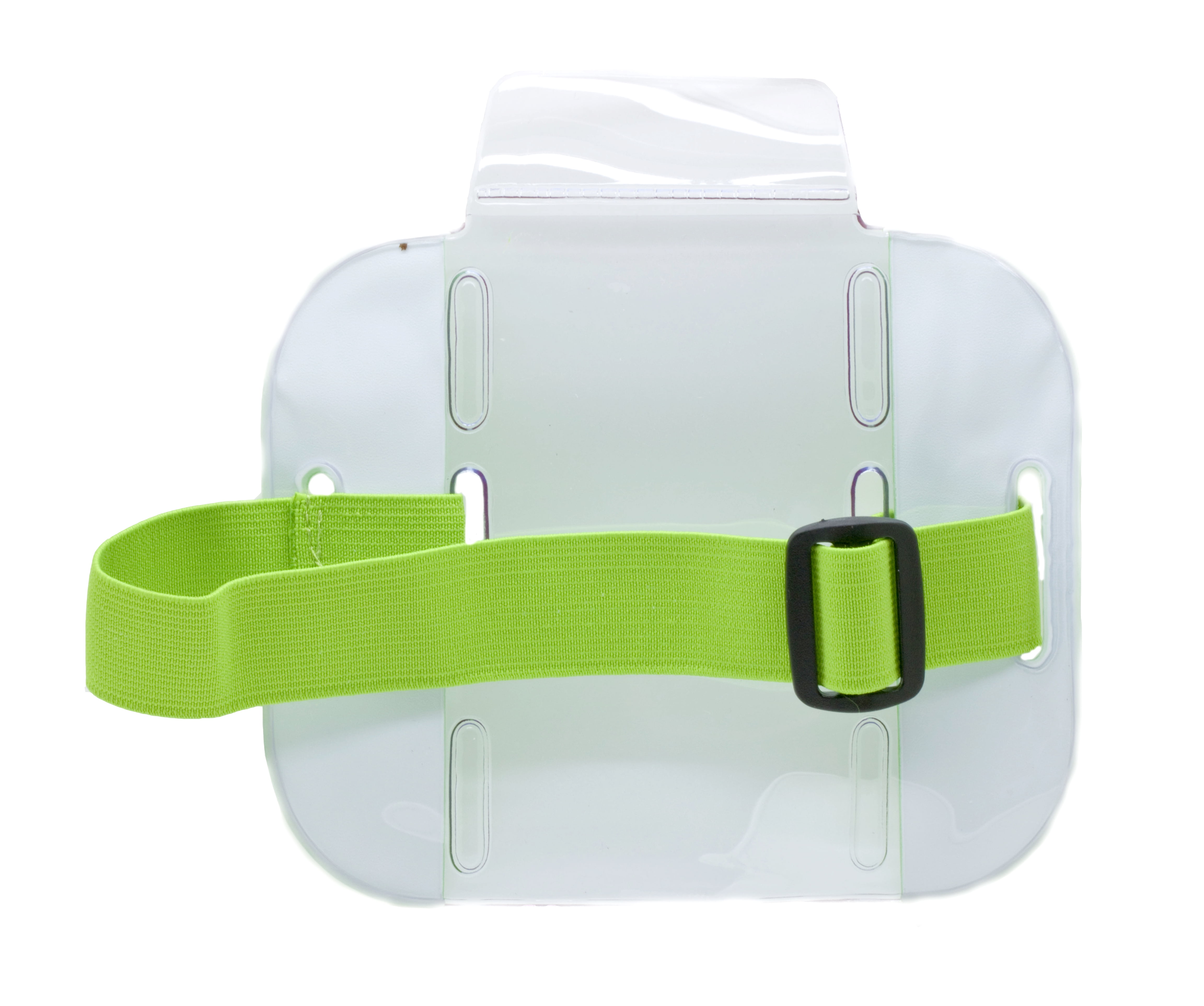 Reflective Green Armband Badge Holder with Adjustable Strap - Pack of 50 pcs