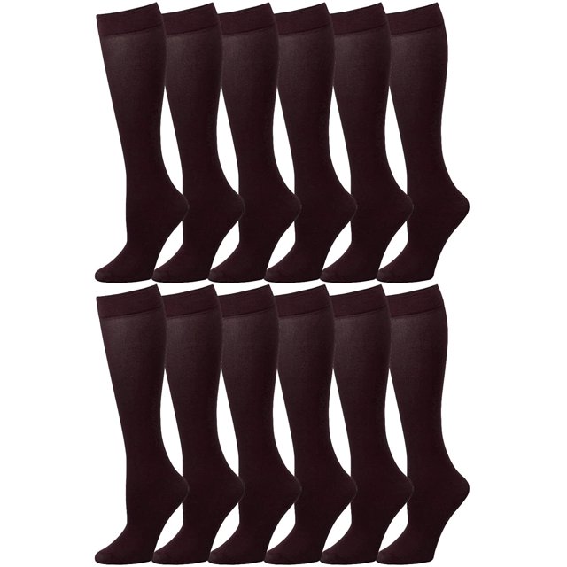 Falari 12 Pairs Women Trouser Socks with Comfort Band Stretchy Spandex