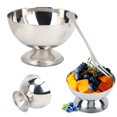 thumbnail image 2 of Multipurpose Stainless Steel Dessert Bowls with forks Milkshake Cup Short Footed Medium Snack Dish for Ice Cream Fruit Rice, 2 of 9
