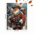 thumbnail image 3 of Qisvanset Framed Canvas Wall Art, 12x16 Inch Christmas Santa Snowman Holiday Home Decor, 3 of 5