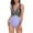 20Purple, variant on Jacenvly One Piece Swimsuits for Women Modest Trendy Sleeveless Contrast Color Halter Neck Surfing Swimwear Quick Drying Women'S One-Piece Padded Plus Size Overlay Print Bikini Army Green