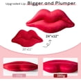thumbnail image 3 of Almohadas de Labios 3D, Almohadas Decorativas Suaves y Suaves, Almohada Linda con un Beso, cojín Incluido para sofá, Cama, Sala de Estar, Rojo Nuevo, 24 x 12 Pulgadas oso de fresa Electrónica, 3 of 4