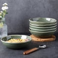 thumbnail image 3 of Ceramic Cereal Bowls Set of 6, 24 oz  Stoneware Bowls for Cereal Soup Salad Bread, Stylish Kitchen Bowls for Meal, Dishwasher & Microwave Safe-Jade Green, 3 of 6