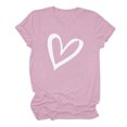 thumbnail image 6 of Tbopshirt Valentine's Day T-Shirts for Women Short Sleeve Graphic Tees, Plus Size Tops,Valentines Day Fashion Crewneck Printing Love Heart T-Shirt Casual Loose Womens Tops S-XXXL, 6 of 6