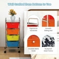 thumbnail image 3 of YYAo Filing Cabinet, File Cabinet, 4-Drawer Cart Storage Bin Organizer Rolling with Plastic Drawers-Multicolor, 3 of 7